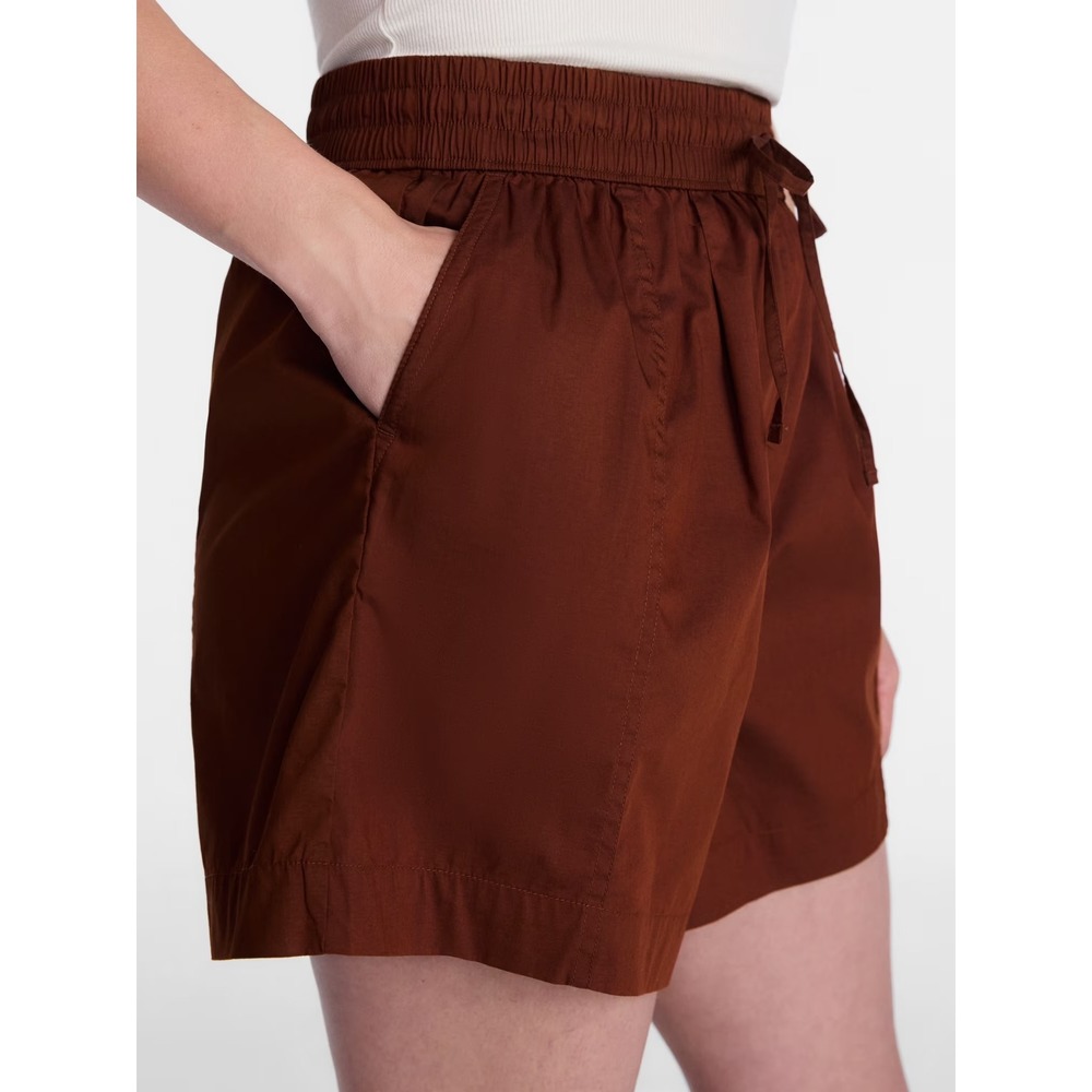 (A9) Time and Tru Womens High Rise Poplin Shorts Rust Brown XS 0-2 NWOT